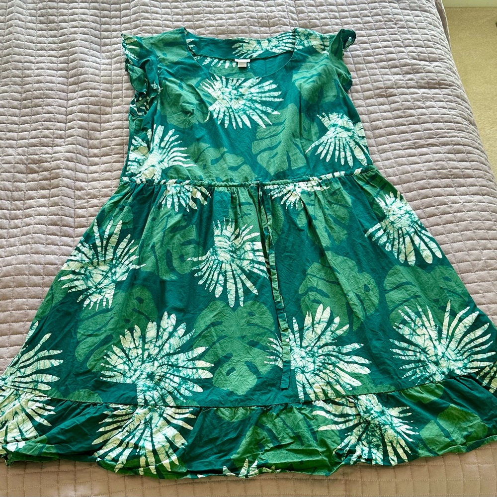 Tropical Green Floral Women's Dress